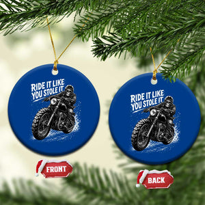 Ride It Like You Stole It Skeleton Rider Vintage Motorcycle Graphic Ceramic Ornament Biker Enthusiasts TS10 1pc Blue Print Your Wear