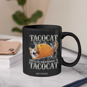 Tacocat Spelled Backwards Is Tacocat Coffee Mug Funny Cat Gift 90s Bootleg TS10 Print Your Wear