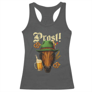 Oktoberfest Horse Racerback Tank Top German Octoberfest Beer Prost Drinking TS10 Dark Heather Print Your Wear