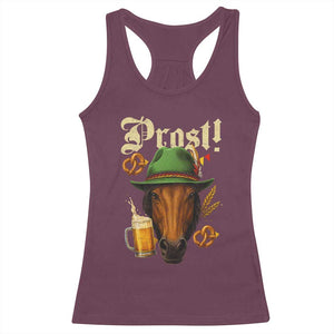 Oktoberfest Horse Racerback Tank Top German Octoberfest Beer Prost Drinking TS10 Maroon Print Your Wear