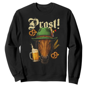 Oktoberfest Horse Sweatshirt German Octoberfest Beer Prost Drinking TS10 Black Print Your Wear