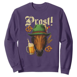 Oktoberfest Horse Sweatshirt German Octoberfest Beer Prost Drinking TS10 Purple Print Your Wear