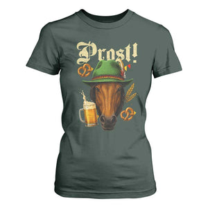Oktoberfest Horse T Shirt For Women German Octoberfest Beer Prost Drinking TS10 Dark Forest Green Print Your Wear