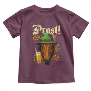Oktoberfest Horse Toddler T Shirt German Octoberfest Beer Prost Drinking TS10 Maroon Print Your Wear