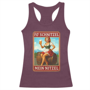 Funny Oktoberfest Racerback Tank Top German Octoberfest Matching Drinking Beer Pun Up Girl TS10 Maroon Print Your Wear