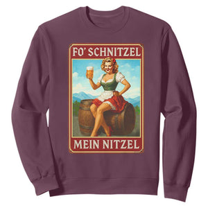 Funny Oktoberfest Sweatshirt German Octoberfest Matching Drinking Beer Pun Up Girl TS10 Maroon Print Your Wear