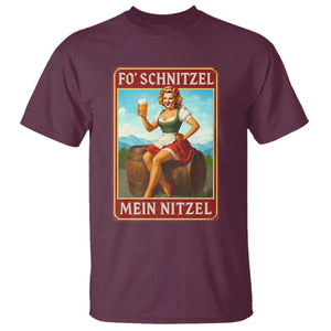 Funny Oktoberfest T Shirt German Octoberfest Matching Drinking Beer Pun Up Girl TS10 Maroon Print Your Wear