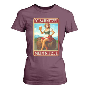 Funny Oktoberfest T Shirt For Women German Octoberfest Matching Drinking Beer Pun Up Girl TS10 Maroon Print Your Wear