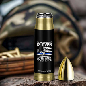 Police Retirement Bullet Tumbler Handcuffs US Flag Retired Police Graphic TS10 Print Your Wear
