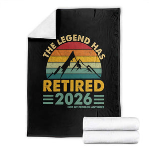 Retired 2026 Not My Problem Anymore Throw Blanket Vintage Retirement Gift