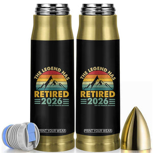 Retired 2026 Not My Problem Anymore Bullet Tumbler Vintage Retirement Gift TS10 Black Print Your Wear
