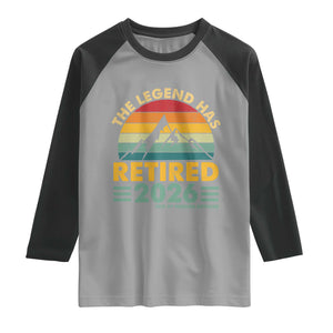 Retired 2026 Not My Problem Anymore Raglan Shirt Vintage Retirement Gift TS10 Sport Gray Black Print Your Wear