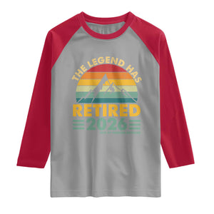 Retired 2026 Not My Problem Anymore Raglan Shirt Vintage Retirement Gift TS10 Sport Gray Red Print Your Wear