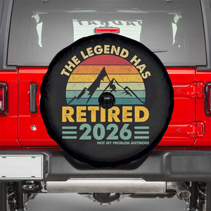 Retired 2026 Not My Problem Anymore Spare Tire Cover Vintage Retirement Gift TS10