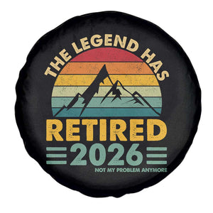 Retired 2026 Not My Problem Anymore Spare Tire Cover Vintage Retirement Gift TS10