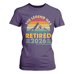 Retired 2026 Not My Problem Anymore T Shirt For Women Vintage Retirement Gift TS10 Purple Print Your Wear