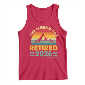 Retired 2026 Not My Problem Anymore Tank Top Vintage Retirement Gift TS10 Red Print Your Wear