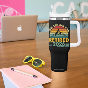 Retired 2026 Not My Problem Anymore Tumbler With Handle Vintage Retirement Gift