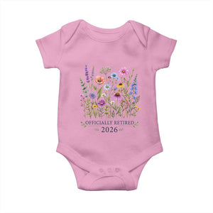 Officially Retired 2026 Wildflowers Botanical Floral Graphic Baby Onesie TS10 Light Pink Print Your Wear