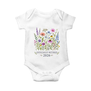 Officially Retired 2026 Wildflowers Botanical Floral Graphic Baby Onesie TS10 White Print Your Wear