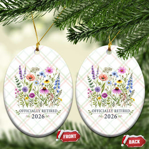 Officially Retired 2026 Wildflowers Botanical Floral Graphic Ceramic Ornament TS10 Print Your Wear