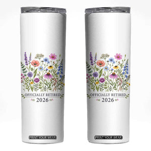 Officially Retired 2026 Wildflowers Botanical Floral Graphic Skinny Tumbler
