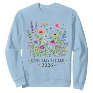 Officially Retired 2026 Wildflowers Botanical Floral Graphic Sweatshirt TS10 Light Blue Print Your Wear