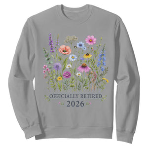 Officially Retired 2026 Wildflowers Botanical Floral Graphic Sweatshirt TS10 Sport Gray Print Your Wear