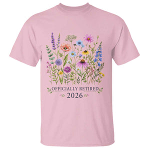 Officially Retired 2026 Wildflowers Botanical Floral Graphic T Shirt TS10 Light Pink Print Your Wear