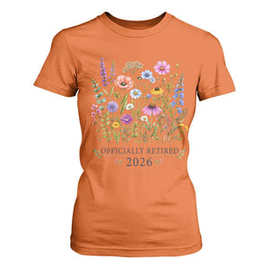 Officially Retired 2026 Wildflowers Botanical Floral Graphic T Shirt For Women TS10 Orange Print Your Wear