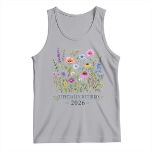 Officially Retired 2026 Wildflowers Botanical Floral Graphic Tank Top TS10 Athletic Heather Print Your Wear