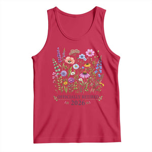 Officially Retired 2026 Wildflowers Botanical Floral Graphic Tank Top TS10 Red Print Your Wear