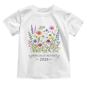 Officially Retired 2026 Wildflowers Botanical Floral Graphic Toddler T Shirt TS10 White Print Your Wear