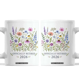 Officially Retired 2026 Wildflowers Botanical Floral Graphic Coffee Mug