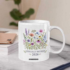 Officially Retired 2026 Wildflowers Botanical Floral Graphic Coffee Mug
