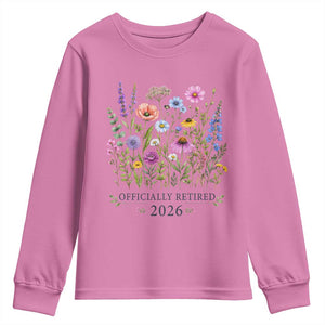 Officially Retired 2026 Wildflowers Botanical Floral Graphic Youth Sweatshirt TS10 Azalea Print Your Wear