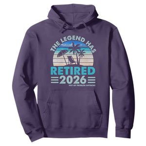 The Legend Has Retired 2026 Hoodie Vintage Tropical Beach Sunset Graphic Ocean Vibes TS10 Purple Print Your Wear