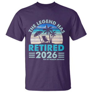 The Legend Has Retired 2026 T Shirt Vintage Tropical Beach Sunset Graphic Ocean Vibes TS10 Purple Print Your Wear