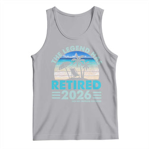 The Legend Has Retired 2026 Tank Top Vintage Tropical Beach Sunset Graphic Ocean Vibes TS10 Athletic Heather Print Your Wear