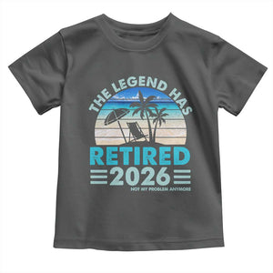 The Legend Has Retired 2026 Toddler T Shirt Vintage Tropical Beach Sunset Graphic Ocean Vibes TS10 Dark Heather Print Your Wear
