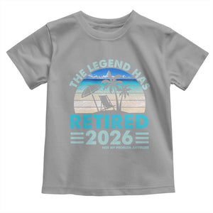 The Legend Has Retired 2026 Toddler T Shirt Vintage Tropical Beach Sunset Graphic Ocean Vibes TS10 Sport Gray Print Your Wear
