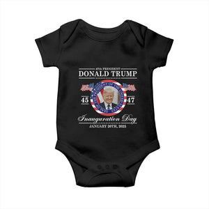 President Donald Trump Inauguration Day 2025 Memorabilia Baby Onesie TS10 Black Print Your Wear