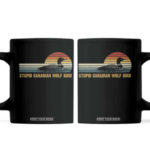 Stupid Canadian Wolf Bird Coffee Mug Retro LGBT Hockey Fan TS10 Black Print Your Wear
