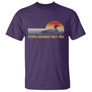 Stupid Canadian Wolf Bird T Shirt - Retro LGBT Hockey Fan Pride Tee TS10 Purple Print Your Wear