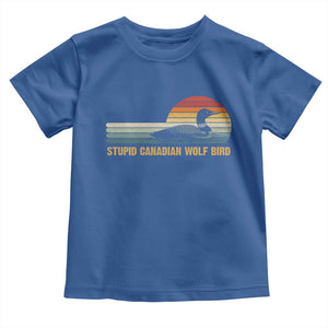Stupid Canadian Wolf Bird Toddler T Shirt Retro LGBT Hockey Fan TS10 Royal Blue Print Your Wear