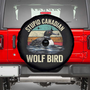 Stupid Canadian Wolf Bird Spare Tire Cover Funny Retro LGBT Romance Hockey Fan TS10 Black Print Your Wear