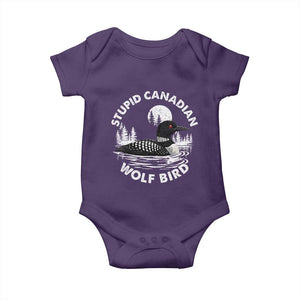Stupid Canadian Wolf Bird Baby Onesie Sarcastic LGBT Hockey Fan TS10 Purple Print Your Wear