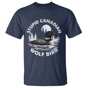 Stupid Canadian Wolf Bird T Shirt Sarcastic LGBT Hockey Fan TS10 Navy Print Your Wear