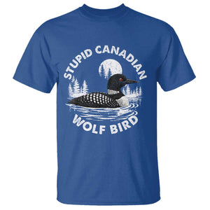 Stupid Canadian Wolf Bird T Shirt Sarcastic LGBT Hockey Fan TS10 Royal Blue Print Your Wear
