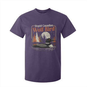Stupid Canadian Wolf Bird T Shirt For Kid Retro LGBT Hockey Fan Romance TS10 Purple Print Your Wear